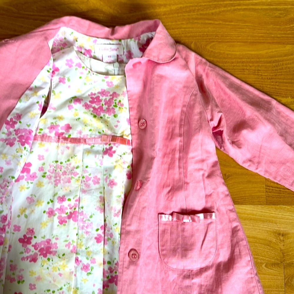 Lydia Jane Two Piece Pink Floral Dress & Jacket Set